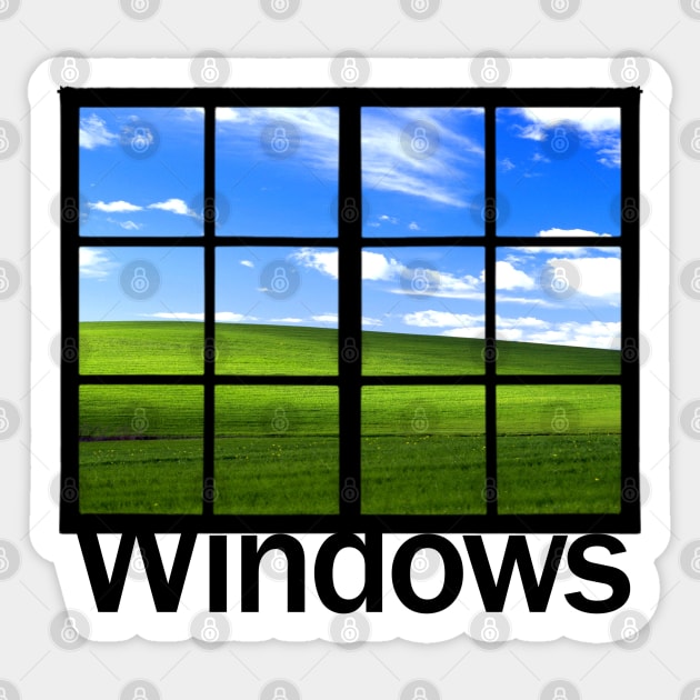 Windows [black] Sticker by red-leaf